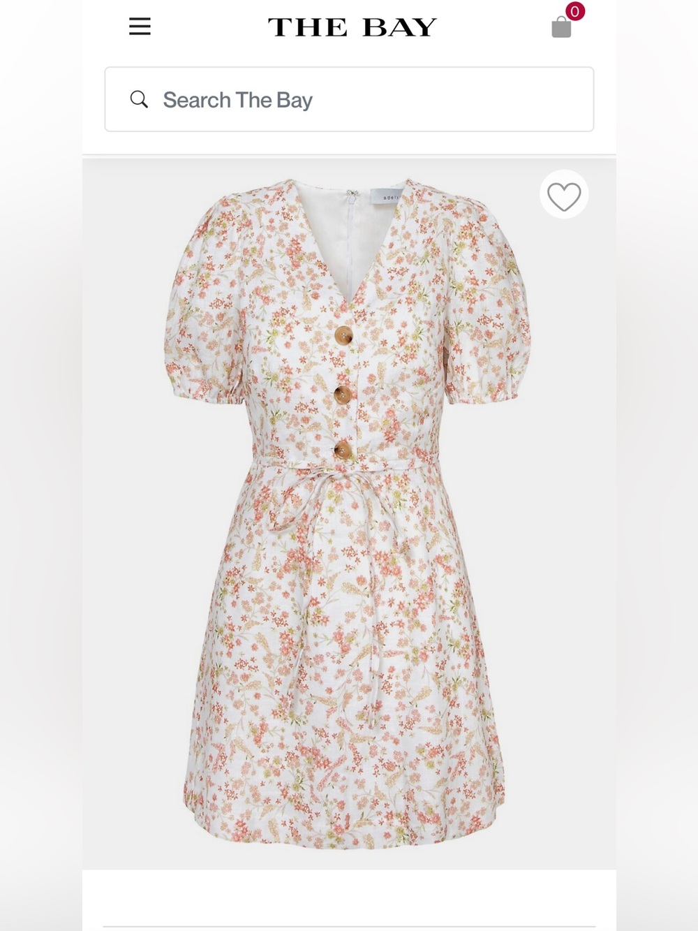 SUMMER SALE!!! Adelyn Rae Floral Summer Linen Dress size Small